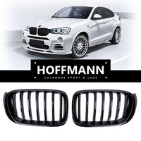 Calandre Racing pour BMW X4 F26 2014-2017 Noir Mat - vue de profil - Becquet Voiture