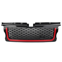 Calandre Racing Range Rover Sport 2005-2009 Rouge Noir - vue de face - Becquet Voiture