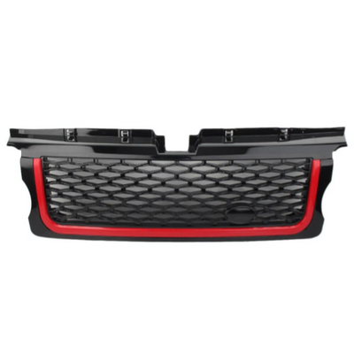 Calandre Racing Range Rover Sport 2005-2009 Rouge Noir - vue de face - Becquet Voiture