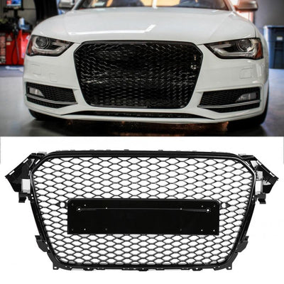 Calandre RS Noir pour Audi A4 B8.5 2013-2016 - vue de profil - Becquet Voiture