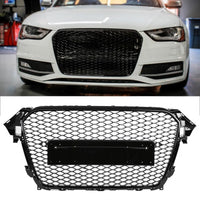 Schwarzer RS-Kühlergrill Audi S4 B8.5 2013–2016 - Seitenansicht - Becquet Voiture