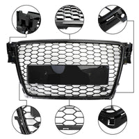 RS4 Honeycomb Grille Audi A4 S4 B8 2009-2012 - studio packshot - Becquet Voiture