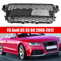 Calandre Sport Alvéolée Style RS5 Audi A5 S5 B8 - vue arrière 2 - Becquet Voiture
