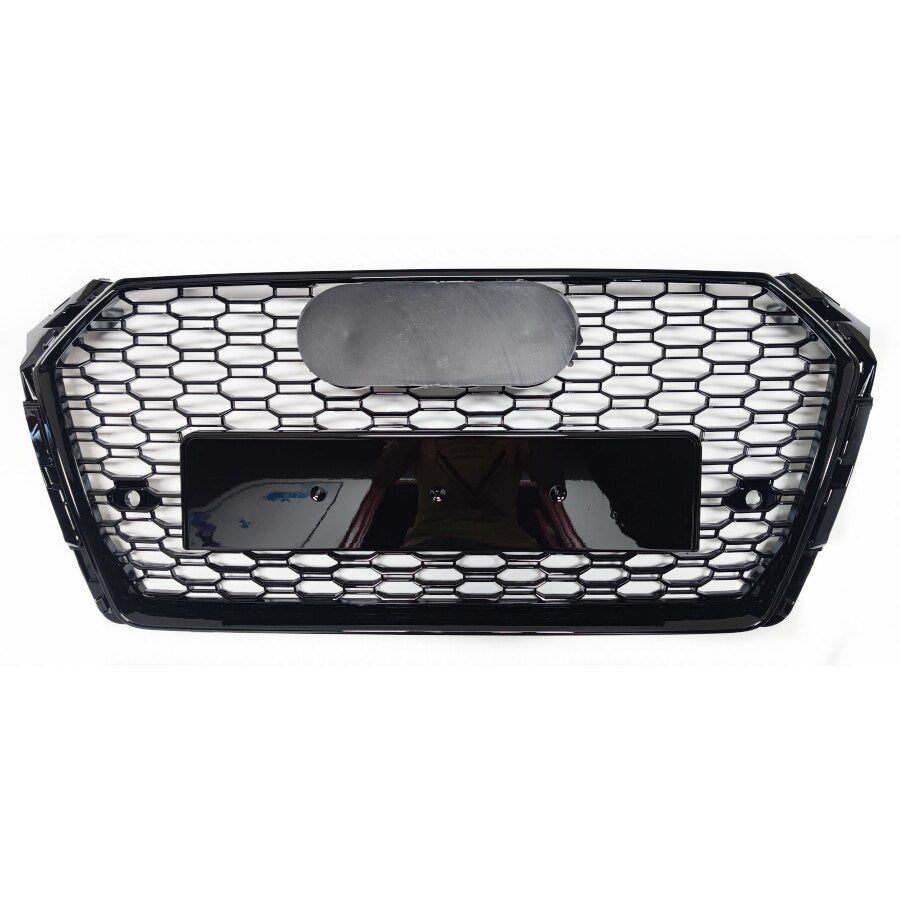 Calandre Sport Audi A4 B9 2017-2019 Noir ABS - vue de face - Becquet Voiture