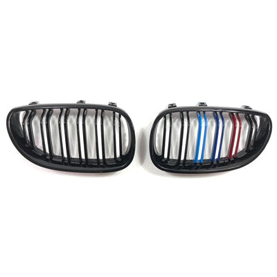 Calandre Sport BMW Serie 5 E60 E61 Noir Brillant - vue de profil - Becquet Voiture