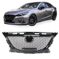 Calandre Sport Mazda 3 2014-2016 Noir - vue de profil - Becquet Voiture