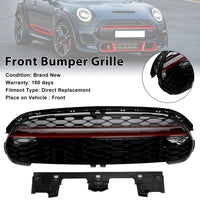 Calandre Style GP MINI F56 F55 F57 Cooper S Noir Rouge - vue de trois-quarts - Becquet Voiture