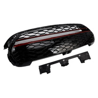 Calandre Style GP Noir Brillant Rouge Mini Cooper F55 F56 F57 - vue de face 2 - Becquet Voiture