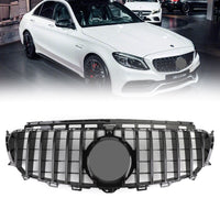 Black GTR Style Grille Mercedes E-Class W213 2016-2019 - front view - Becquet Voiture
