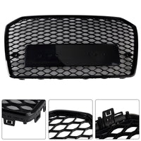 RS6-Style-Kühlergrill Wabenmuster Audi A6 S6 C7 2016–2018 Schwarz - Montagedetail - Becquet Voiture