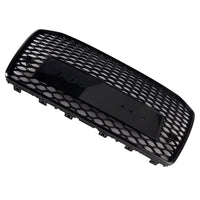 RS6-Style-Kühlergrill Wabenmuster Audi A6 S6 C7 2016–2018 Schwarz - am Fahrzeug montiert 2 - Becquet Voiture