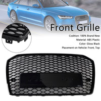 RS6-Style-Kühlergrill Wabenmuster Audi A6 S6 C7 2016–2018 Schwarz - Rückansicht - Becquet Voiture
