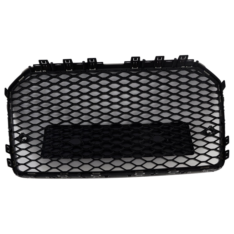 RS6-Style-Kühlergrill Wabenmuster Audi A6 S6 C7 2016–2018 Schwarz - Draufsicht - Becquet Voiture