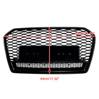 Black RS6 Style Honeycomb Grille Audi A6 S6 C7 2016-2018 - rear view - Becquet Voiture