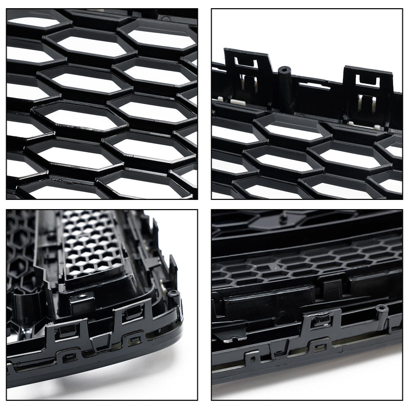 Black RS6 Style Honeycomb Grille Audi A6 S6 C7 2016-2018 - side view 2 - Becquet Voiture