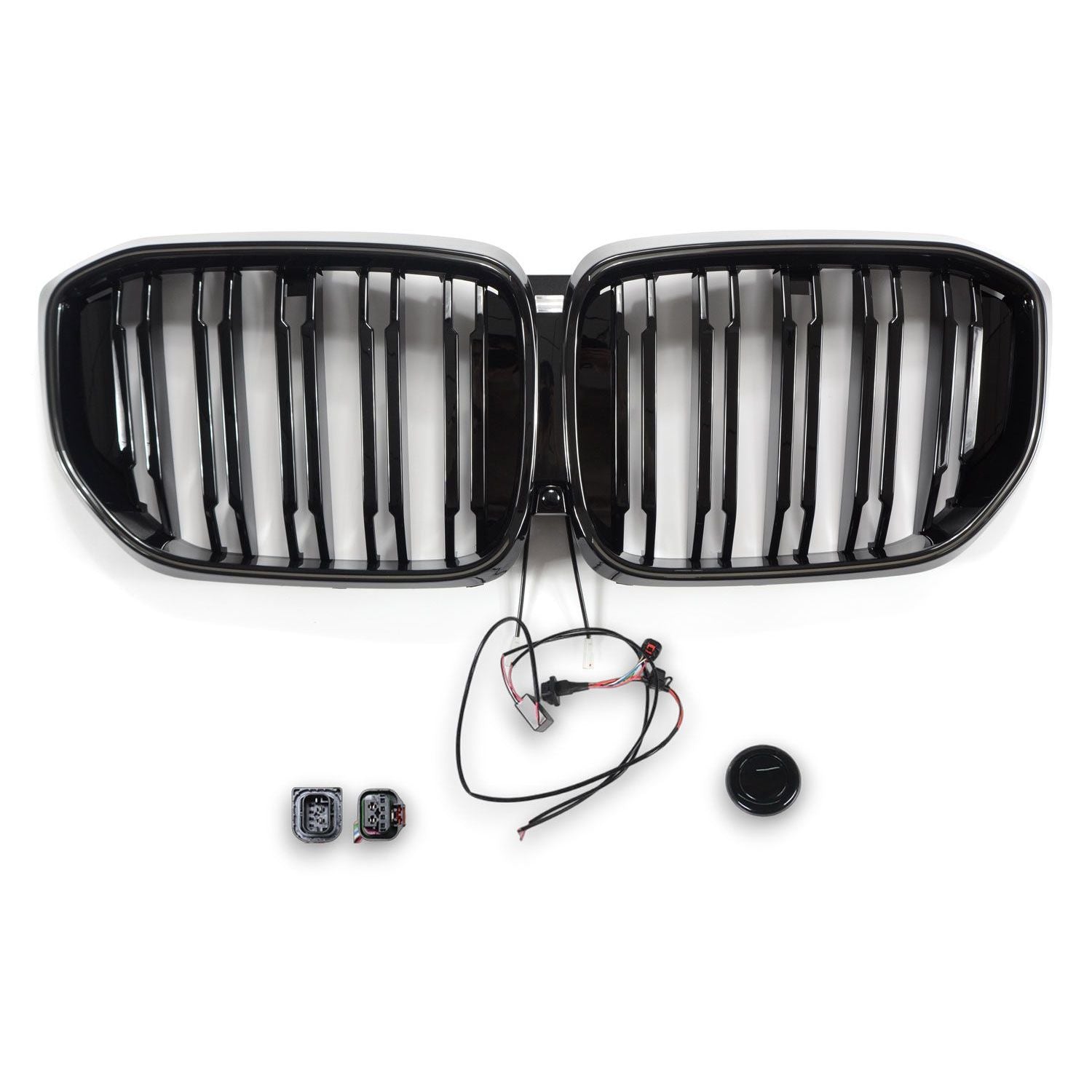 Grilles Calandre Noir LED BMW X5 G05 Simple Lame - vue 2