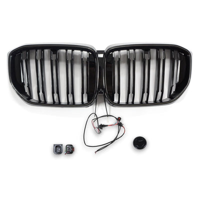 Grilles Calandre Noir LED BMW X5 G05 Simple Lame - vue 2