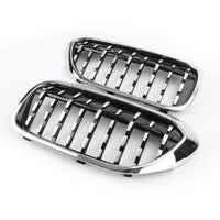 Calandres Avant Diamant Chromé BMW G30 G38 2017-2019 - installé sur véhicule - Becquet Voiture