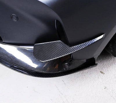 Canards 3D Fibre Carbone BMW M3 M4 G80 G82 - installé sur véhicule - Becquet Voiture