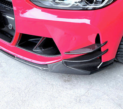 Canards AC Fibre Carbone BMW M3 M4 G80 G82 - installé sur véhicule - Becquet Voiture