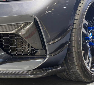 Canards Avant Carbone Sèche BMW M2 F87 - vue de profil - Becquet Voiture