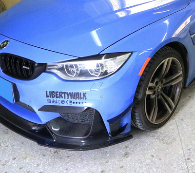 Canards Avant MAD Fibre Carbone BMW F80 F82 - vue de profil - Becquet Voiture