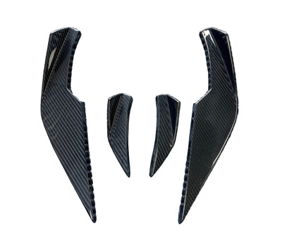 Canards Fibre Carbone BMW G80 G81 G82 G83 - vue de face - Becquet Voiture