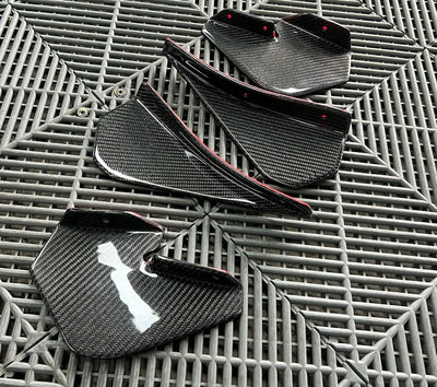 Canards GT4 Fibre Carbone BMW F80 F82 F83 - vue arrière - Becquet Voiture