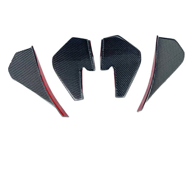 Canards GT4 Fibre Carbone BMW F80 F82 F83 - vue de face - Becquet Voiture
