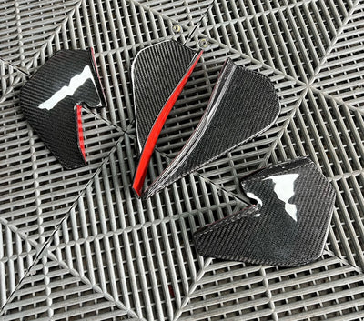 Canards GT4 Fibre Carbone BMW F80 F82 F83 - vue de profil - Becquet Voiture