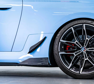 Canards Latéraux Arrière Fibre Carbone BMW G87 M2 - vue de profil - Becquet Voiture