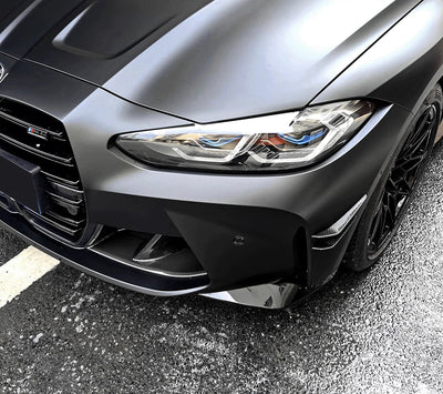 Canards MP Fibre Carbone BMW M3 M4 G80 G82 - installé sur véhicule - Becquet Voiture