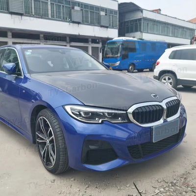 Capot Avant BMW Série 3 G20 G28 Carbone Style GTS 2019-2022 - installé sur véhicule - Becquet Voiture
