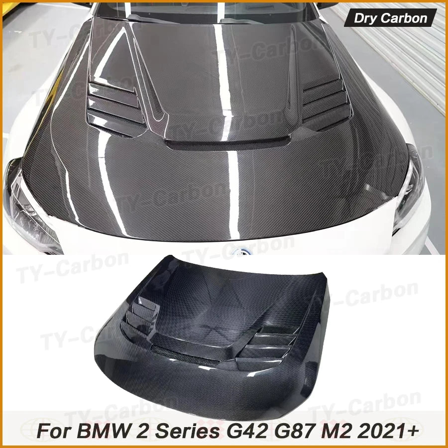 Capot Carbone BMW M2 G87 G42 M240i Style V - vue de face - Becquet Voiture