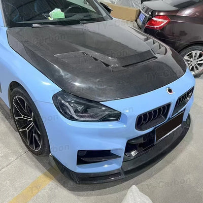 Capot Carbone BMW M2 G87 G42 M240i Style V - vue de profil - Becquet Voiture