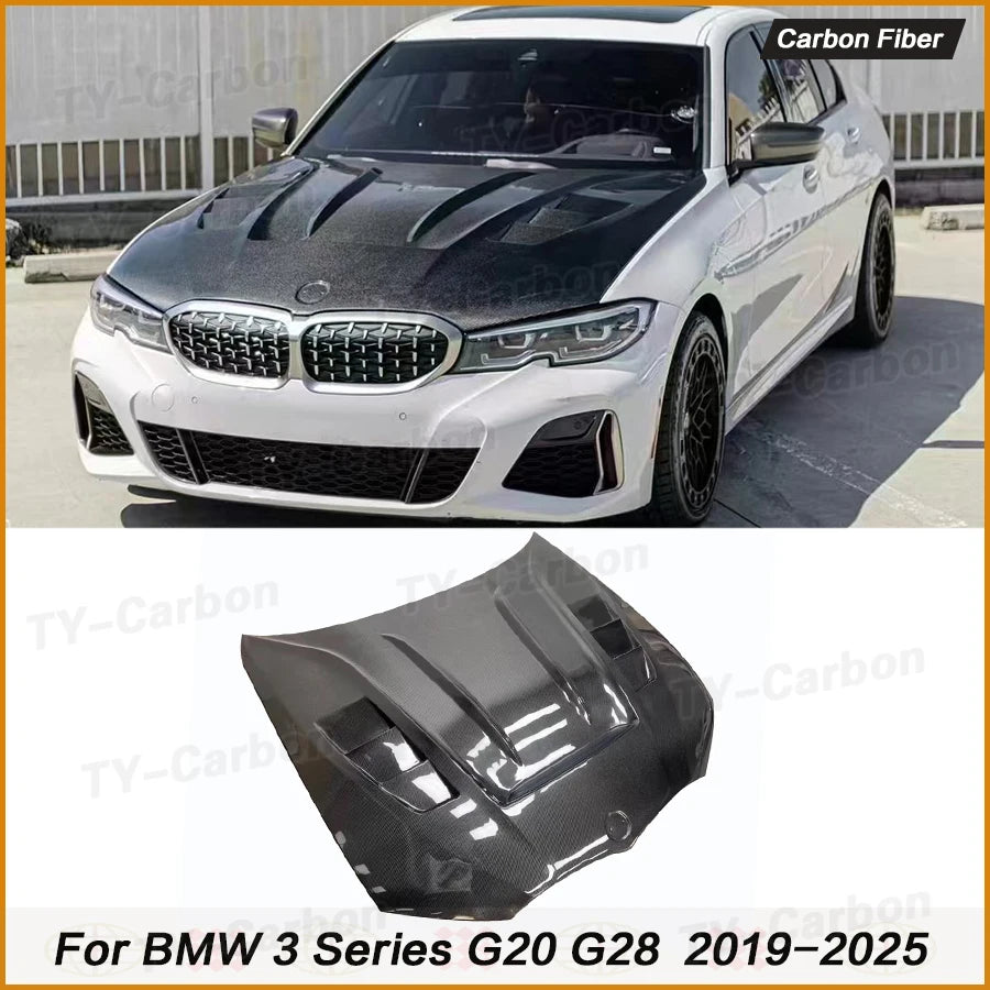 Capot Carbone BMW Série 3 G20 G28 2019-2025 - vue de face - Becquet Voiture