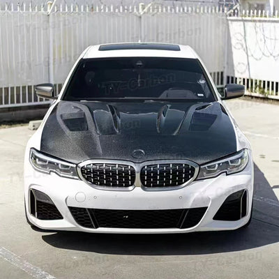 Capot Carbone BMW Série 3 G20 G28 2019-2025 - vue de profil - Becquet Voiture
