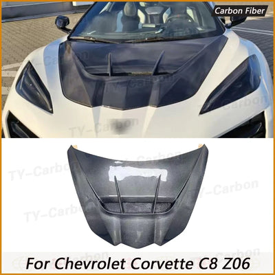 Capot Carbone Chevrolet Corvette C8 Z06 Style ZR1 2020+ - installé sur véhicule - Becquet Voiture