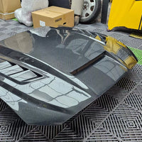 Capot Carbone Ford Mustang 2015-2017 Style TF - vue arrière - Becquet Voiture