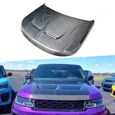 Capot Carbone Land Rover Range Rover Sport 2014-2020 - vue de face - Becquet Voiture