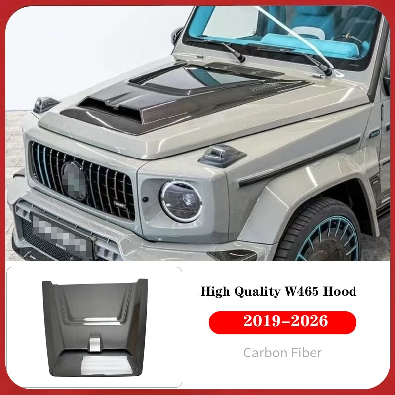 Capot Carbone Mercedes Classe G W464 G63 2019-2025 - vue de face - Becquet Voiture
