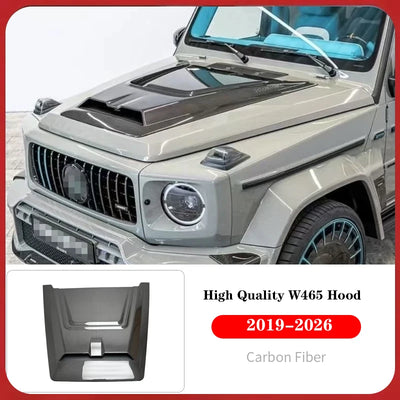 Capot Carbone Mercedes Classe G W464 G63 2019-2025 - vue de face - Becquet Voiture