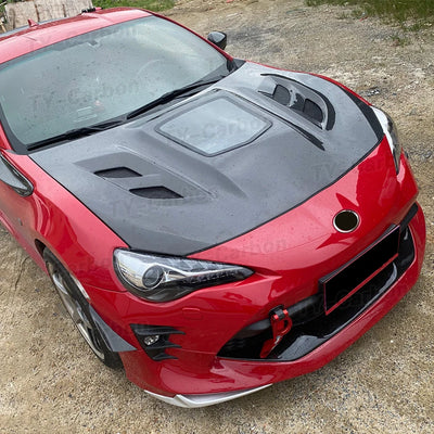 Capot Carbone Toyota GT86 BRZ FRS 2012-2019 - installé sur véhicule - Becquet Voiture