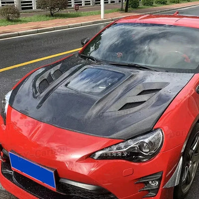 Capot Carbone Toyota GT86 BRZ FRS 2012-2019 - vue de trois-quarts - Becquet Voiture