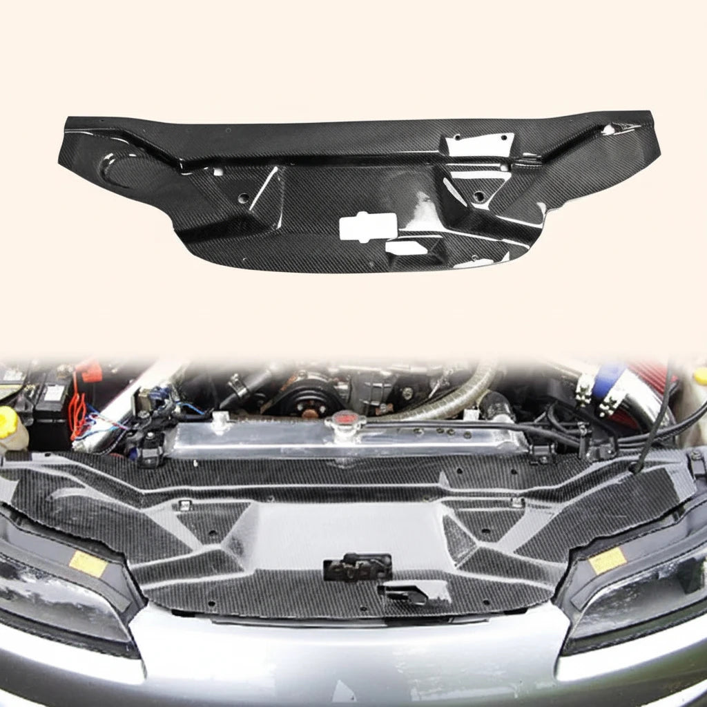 Capot Carbone Ventilé Nissan Silvia S15 1999-2002 - vue de face - Becquet Voiture
