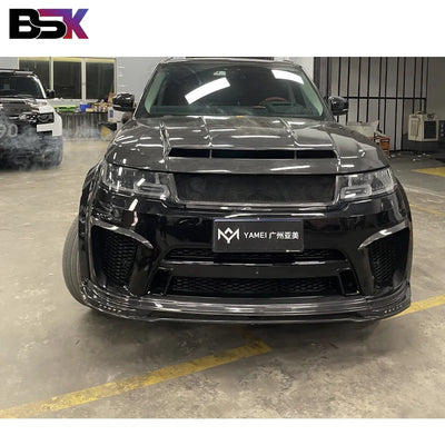 Capot en Fibre de Carbone Range Rover Sport 2014-2022 - installé sur véhicule - Becquet Voiture