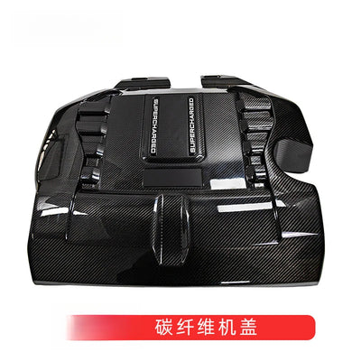 Capot en Fibre de Carbone Range Rover Sport SVR 2013-2022 - détail du montage - Becquet Voiture