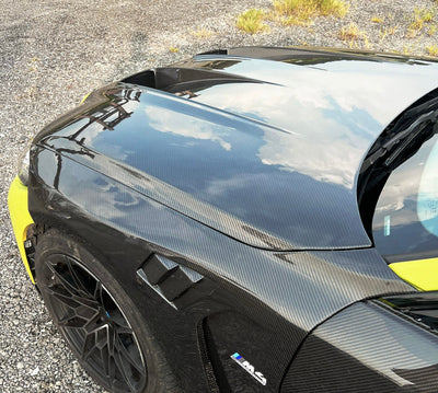 Capot Fibre Carbone BMW G80 G81 G82 G83 M3 M4 - installé sur véhicule - Becquet Voiture