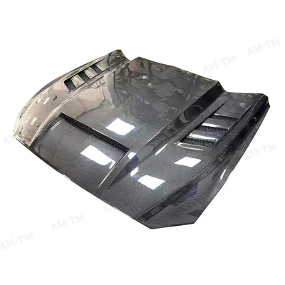 Capot Fibre de Carbone Ford Mustang 2015-2017 - vue de profil - Becquet Voiture