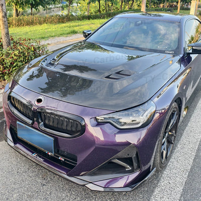Capot Moteur Carbone BMW Série 2 G42 M2 G87 2022+ - installé sur véhicule - Becquet Voiture